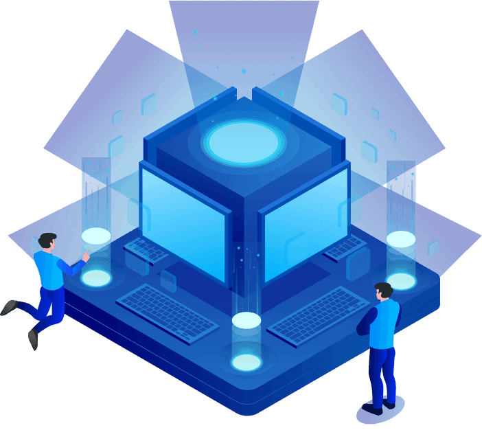 Cloud hosting illustration